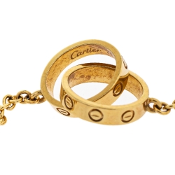 Pre Owned قلادة كارتييه "لوف" سلسلة ذهب أصفر عيار 18