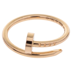 Pre Owned Cartier Juste Un Clou 18K Rose Gold Ring SM Size 49