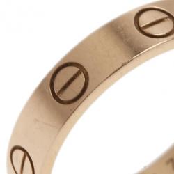 مملوكة مسبقًا Cartier Love 18K Rose Gold Wedding Band Ring Size 51