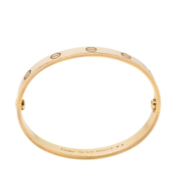 Pre Owned Cartier Love 18K Yellow Gold Bracelet 16