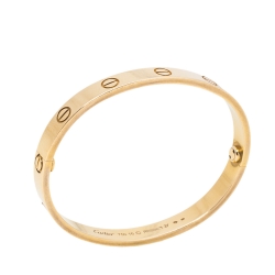 Pre Owned Cartier Love 18K Yellow Gold Bracelet 16