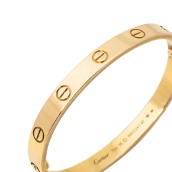 Pre Owned Cartier Love 18K Yellow Gold Bracelet 16