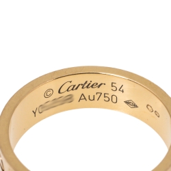 Pre Owned خاتم كارتييه لوف ذهب أصفر عيار 18 مقاس 54