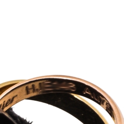 مملوكة مسبقًا Cartier Trinity De Cartier 18K Three Tone Gold Black Cord Bracelet