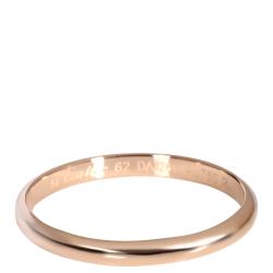 Pre Owned Cartier 1895 Wedding 18K Rose Gold Ring Size EU 62