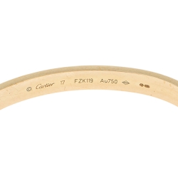 مملوكة مسبقًا Cartier Love 18K Yellow Gold Bracelet 17