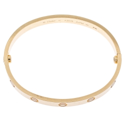مملوكة مسبقًا Cartier Love 18K Yellow Gold Bracelet 17