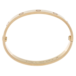 مملوكة مسبقًا Cartier Love 18K Yellow Gold Bracelet 17