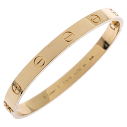 مملوكة مسبقًا Cartier Love 18K Yellow Gold Bracelet 17