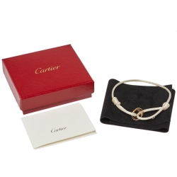 Pre Owned Cartier Trinity de Cartier 18K Three Tone Gold Adjustable Cord Bracelet