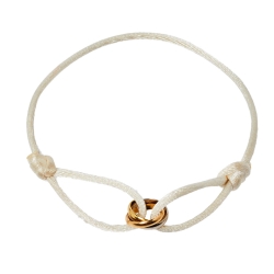 Pre Owned Cartier Trinity de Cartier 18K Three Tone Gold Adjustable Cord Bracelet