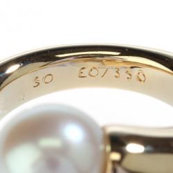 مملوكة مسبقًا خاتم كارتييه كلاسيكي توا أي موا ذهب أصفر عيار 18 ولؤلؤ مقاس 50
