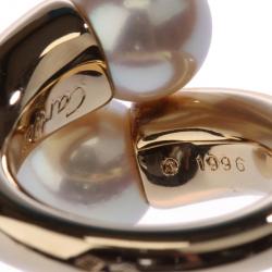 مملوكة مسبقًا خاتم كارتييه كلاسيكي توا أي موا ذهب أصفر عيار 18 ولؤلؤ مقاس 50