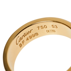 Cartier Love 18K Yellow Gold Ring Size 53