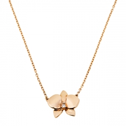 Pre Owned Cartier Caresse D'orchidees Par Cartier Diamond 18K Rose Gold Necklace