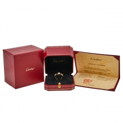 مملوكة مسبقًا خاتم كارتييه لوف 3 ألماسات و ذهب أصفر عيار 18 مقاس 54