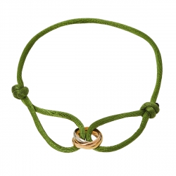 Cartier Trinity 18K Three Tone Gold Adjustable Cord Bracelet