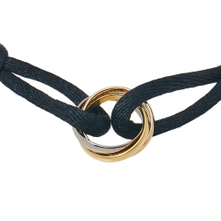 Pre Owned Cartier Trinity 18K Three Tone Gold Adjustable Cord Bracelet