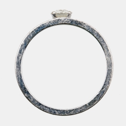 Pre Owned Cartier Love Solitare Diamond 18k White Gold Ring Size 54