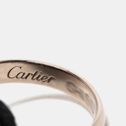 Pre Owned Cartier Trinity Ceramic 18k White Gold Adjustable Cord Bracelet