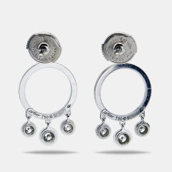 Pre Owned Cartier Diamants Légers Diamonds 18k White Gold Dangle Earrings