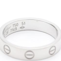 Pre Owned Cartier Love 18K White Gold Diamond Ring EU 51