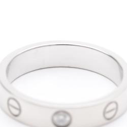 Pre Owned Cartier Love 18K White Gold Diamond Ring EU 51