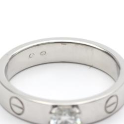 Pre Owned Cartier Love Solitaire 18K White Gold Diamond Ring EU 50
