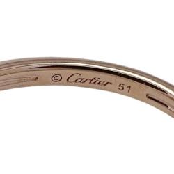 Pre Owned Cartier Amulette De Cartier 18K Rose Gold Diamond Opal Ring EU 51