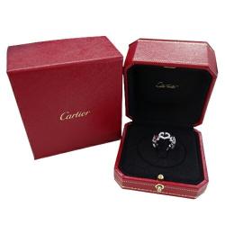 Pre Owned Cartier Heart C 18K White Gold Diamond Ring EU 48