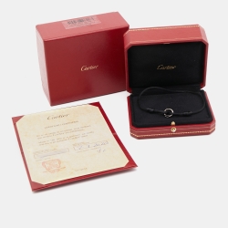 مملوكة مسبقًا Cartier Trinity Ceramic 18k White Gold Adjustable Cord Bracelet