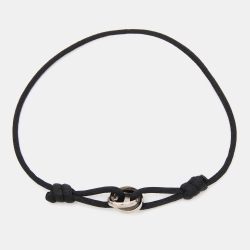 مملوكة مسبقًا Cartier Trinity Ceramic 18k White Gold Adjustable Cord Bracelet