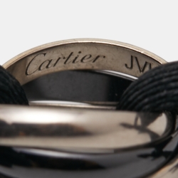 مملوكة مسبقًا Cartier Trinity Ceramic 18k White Gold Adjustable Cord Bracelet