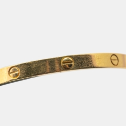 Pre Owned Cartier Love 18K Yellow Gold Small Model Bracelet 15