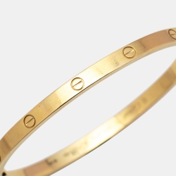 Pre Owned Cartier Love 18K Yellow Gold Small Model Bracelet 15