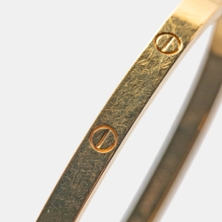 Pre Owned Cartier Love 18K Yellow Gold Small Model Bracelet 15