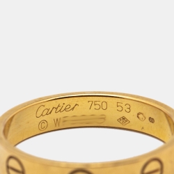 مملوكة مسبقًا Cartier Love 18k Yellow Gold Wedding Band Ring Size 53