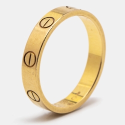 مملوكة مسبقًا Cartier Love 18k Yellow Gold Wedding Band Ring Size 53
