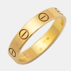 مملوكة مسبقًا Cartier Love 18k Yellow Gold Wedding Band Ring Size 53