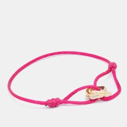 Pre Owned Cartier Trinity 18k Three Tone Gold Adjustable Cord Bracelet