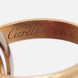 Pre Owned Cartier Trinity 18k Three Tone Gold Adjustable Cord Bracelet
