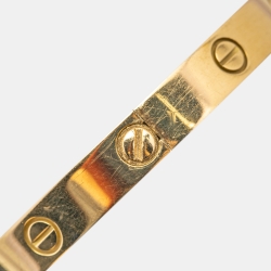 Pre Owned Cartier Love 18k Yellow Gold Bangle Bracelet 17