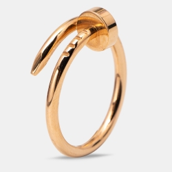 Pre Owned Cartier Juste Un Clou 18k Rose Gold Small Model Ring Size 49