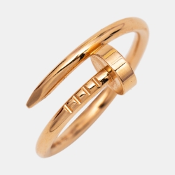 Pre Owned Cartier Juste Un Clou 18k Rose Gold Small Model Ring Size 49