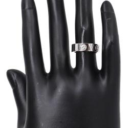 مملوكة مسبقًا Cartier Love 18K White Gold Diamond Ring EU 50