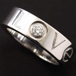 مملوكة مسبقًا Cartier Love 18K White Gold Diamond Ring EU 50