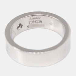 مملوكة مسبقًا Cartier Love 18K White Gold Diamond Ring EU 50