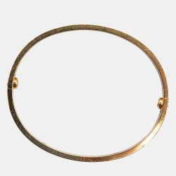 Pre Owned Cartier Love 4 Diamond 18k Yellow Gold Bracelet 17