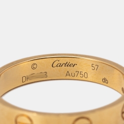 Pre Owned Cartier Love 18k Yellow Gold Wedding Band Ring Size 57