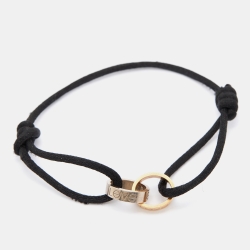 Pre Owned Cartier Love 18k Two Tone Gold Adjustable Cord Bracelet